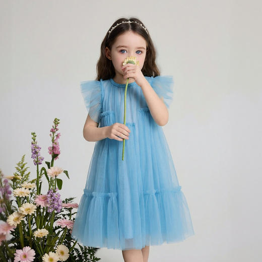 笛莎/Deesha 2026年夏季新款女童小童高光高定连衣裙纱裙裙子 商品图1