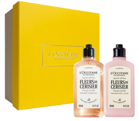 欧舒丹 甜蜜樱花沐浴润肤套装礼盒（樱花身体乳250ml+樱花沐浴露250ml）