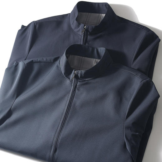 简约透气！2026春秋外茂纯色时尚百搭修身男士商务立领休闲行政夹克外套！ 商品图2