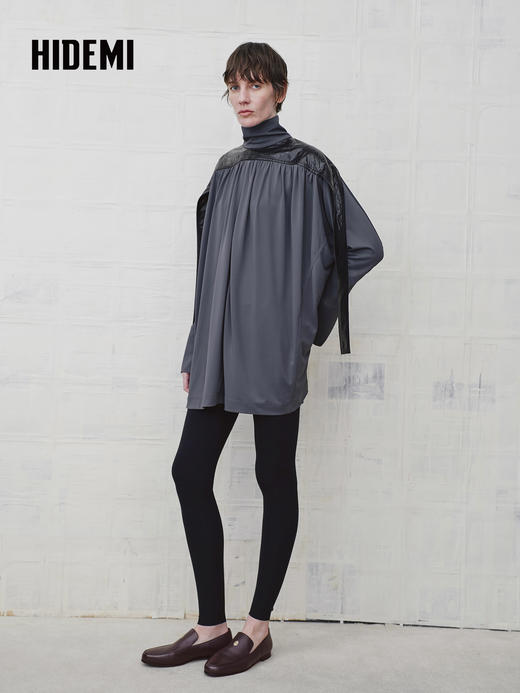 HIDEMI 羊皮一脚蹬轻便通勤休闲乐福鞋皮鞋单鞋平底鞋 商品图8