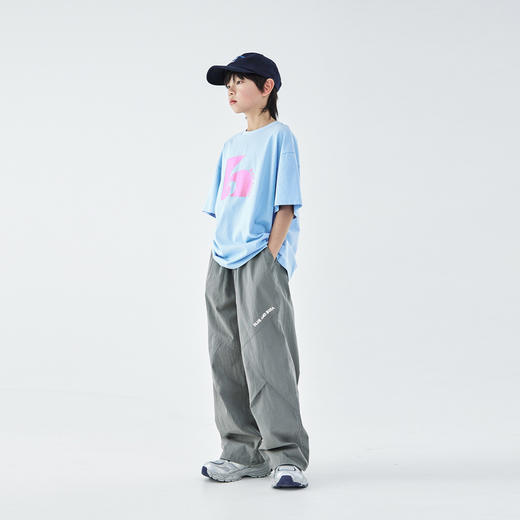 【代发】【灰色175、180预售4.15发货】蓝汽水男童青少年户外休闲裤子轻薄结构机能长裤直筒裤卡其色/灰色 商品图3