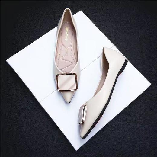 百搭平底单鞋女尖头新款浅口时尚前沿瓢鞋软底豆豆鞋女35-39★娃娃优选 商品图3