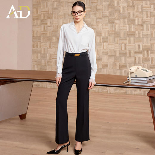 AD正式场合职业装套装女春季2026新款职场穿搭白色衬衫西裤一整套 商品图2