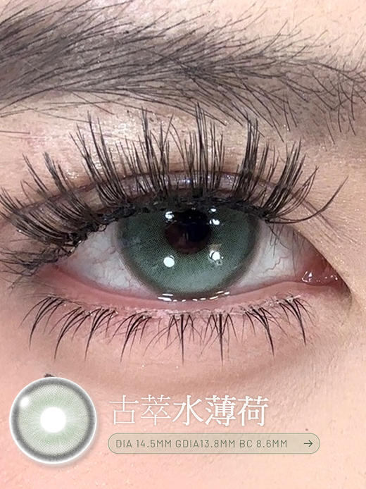 KiraFairy 古萃水薄荷 日抛 十片 14.5mm 参考着色 13.8mm 基弧 8.6 含水 43% 新锐国货 商品图1