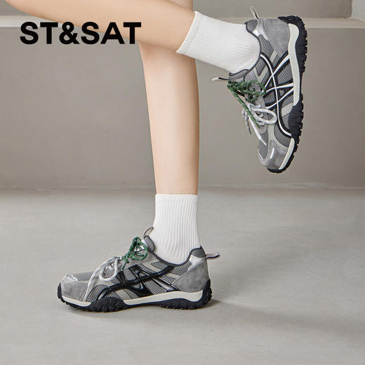 星期六26春新款圆头拼接网面透气运动鞋SSE1112C9S 商品图9