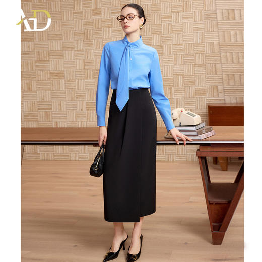 AD高端品牌职业装气质名媛女神范2026新款通勤穿搭衬衫裙子两件套 商品图1