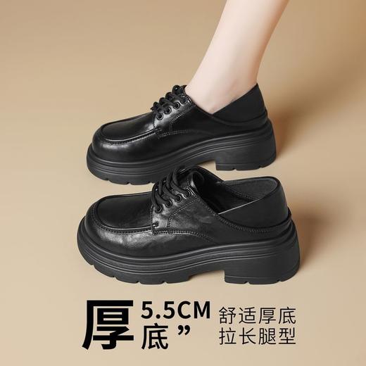 ZHR则则英伦风单鞋粗跟乐福鞋2026夏季百搭小皮鞋ins通勤玛丽珍鞋 商品图5