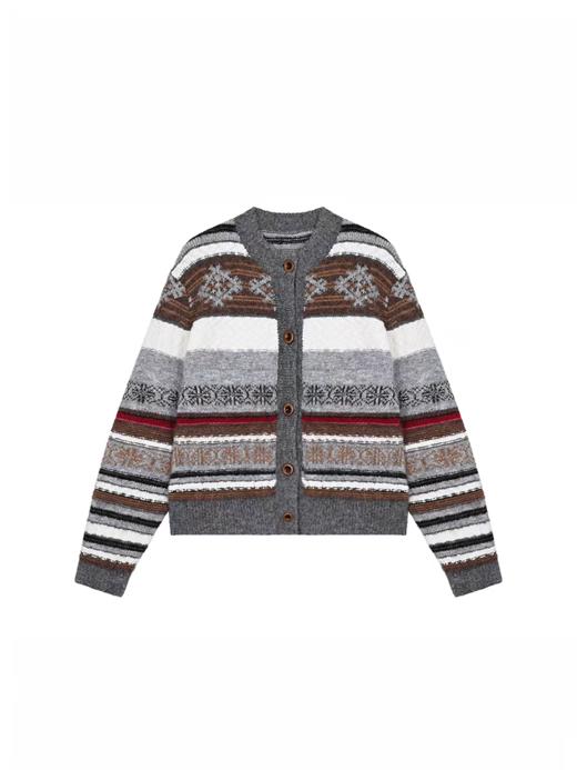 马得工地/MDGDMY212444/肌理感撞色毛衣开衫 商品图3