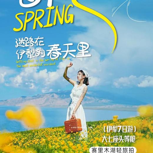 7天【新疆伊犁·撩动春风】头等舱·赛里木湖 果子沟大桥 六星街 伊宁 夏塔森林公园 巩留 恰西森林公园 吐尔根杏花沟 那拉提空中草原 巩乃斯林场 天山胜利隧道·S-YL07 商品图0