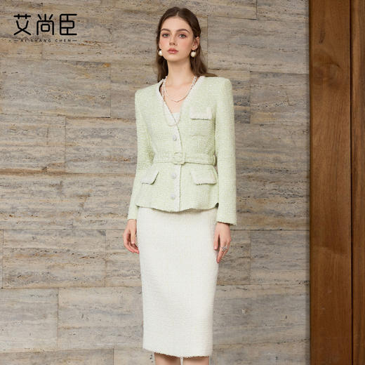 艾尚臣优雅风小香风套装女韩系贵气千金秋冬收腰显瘦套装优雅气质 商品图2