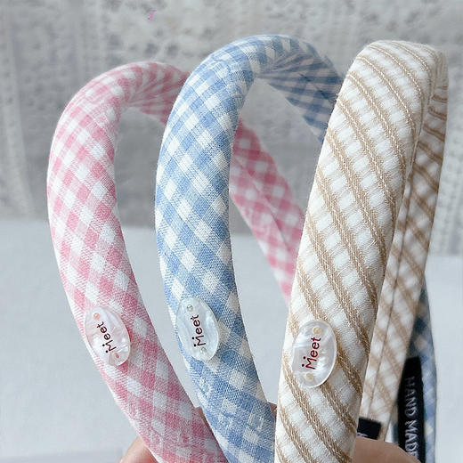 ZY简约百搭清新小格发箍QXSH发箍-纪念日百货门店同款169446403 商品图1