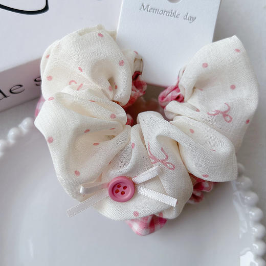 ZY波点细格纽扣对圈对装发圈-纪念日百货门店同款169446382 商品图2