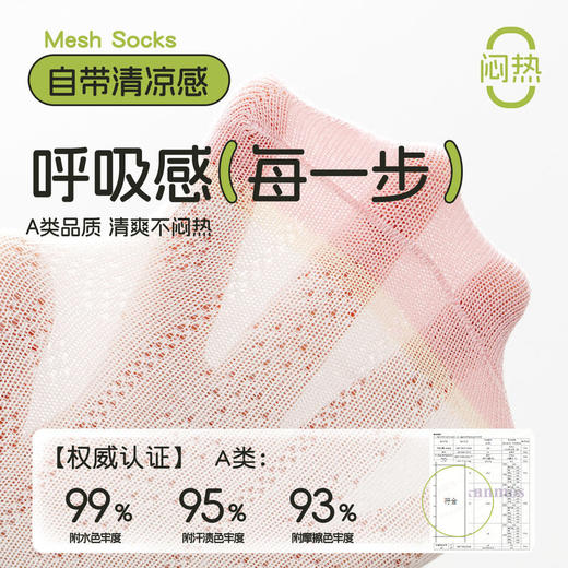 【5双装】2026女童袜子春夏季薄款儿童袜子透气棉袜网眼A类花边女孩子短袜 商品图4