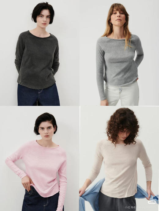 American vintage原单纸片人卷边T恤打底衫022601 商品图13