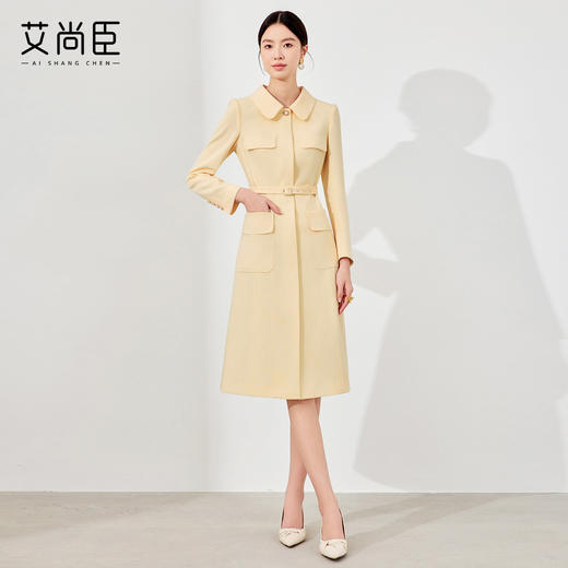艾尚臣长袖连衣裙女秋季正式场合端庄优雅职业装气质通勤西装裙 商品图1