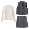 短款马甲裙子套装，超火穿搭一整套小个子减龄三件套HR-2669 商品缩略图4
