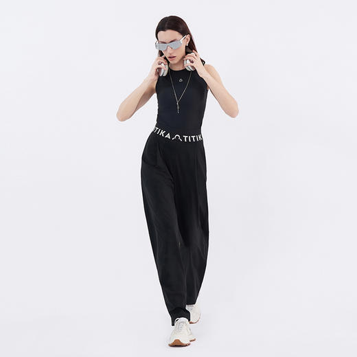 TITIKA超模弯刀裤女春秋新款中高腰宽松休闲跑步运动长裤6NP11237 商品图2