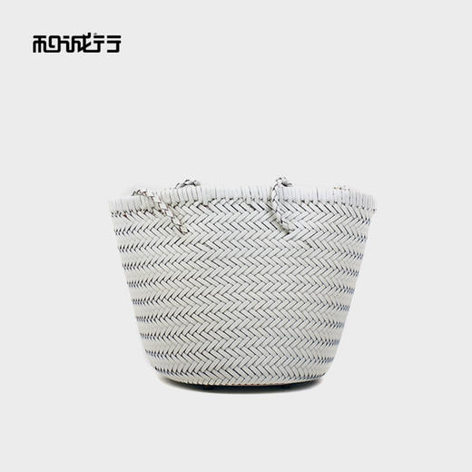 和诚行2026春季新款手提菜篮子法式复古手工编织水桶单肩包4420196 商品图4
