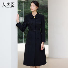 艾尚臣2025新款高级感黑色小香风连衣裙法式赫本风收腰显瘦工作服