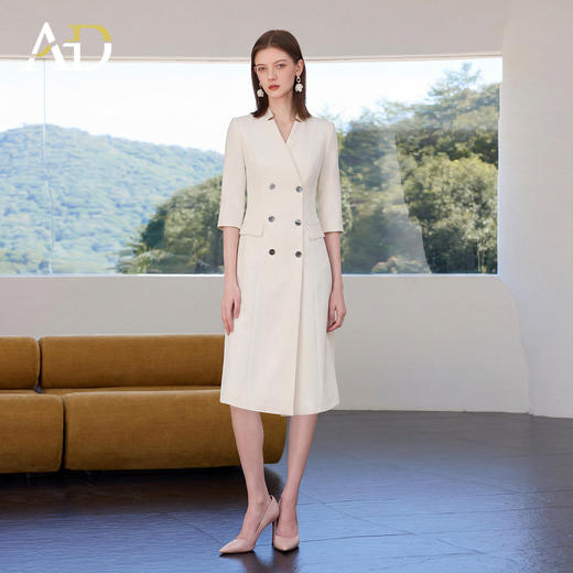 AD高端精致连衣裙女春季2026新款高级感高知得体正式场合西装裙子 商品图1