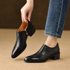 【预售5天】法式深口单鞋女春秋新款侧拉链通勤复古小皮鞋LG&904-1673 商品缩略图1