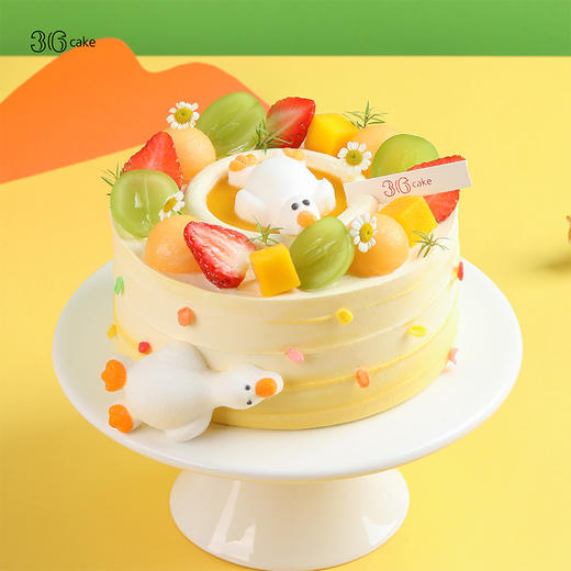 双鱼座·躺平鸭·开心果布丁鲜果蛋糕，可选1.5/2.5/6磅  | 36 CAKE 商品图5