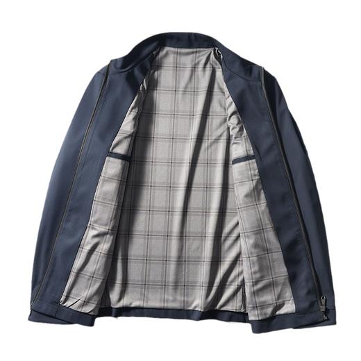 简约透气！2026春秋外茂纯色时尚百搭修身男士商务立领休闲行政夹克外套！ 商品图4