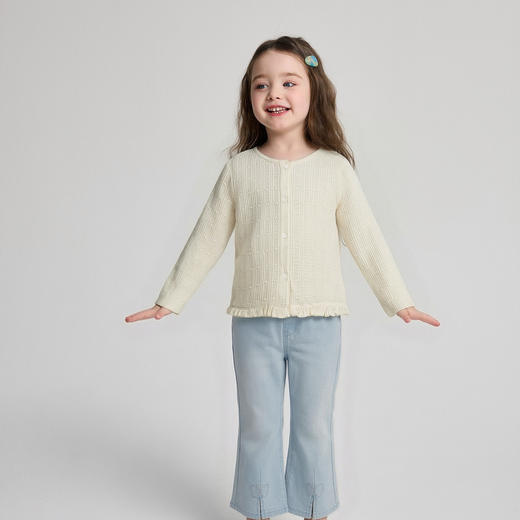 笛莎/Deesha  2026年夏季新款女童小童开衫空调衫普通外套 商品图2