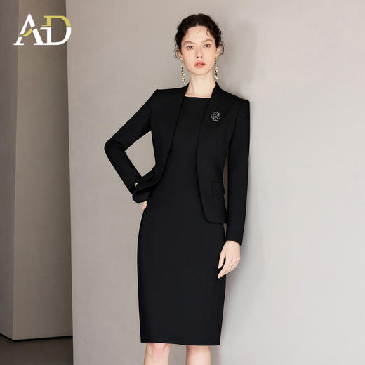 AD正式场合西装套装女春2026新款高级感爆款连衣裙职场穿搭一整套 商品图1