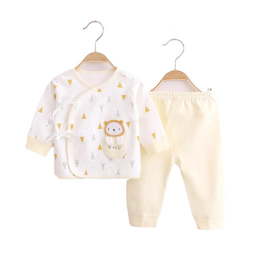 新生婴儿棉内衣套装0-3月宝宝偏襟系带和尚服儿童保暖内衣保暖款 商品图4