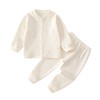 棉无骨宝宝家居服套装婴幼儿打底高腰护肚秋衣裤女云朵棉现货 商品缩略图4