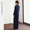 FUYAO扶摇直上 藏青色西装套装女轻奢优雅深色马甲三件套商务通勤 商品缩略图4