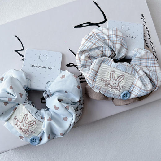 韩系少女海盐蓝色元素对装发圈-纪念日百货门店同款169256722 商品图0