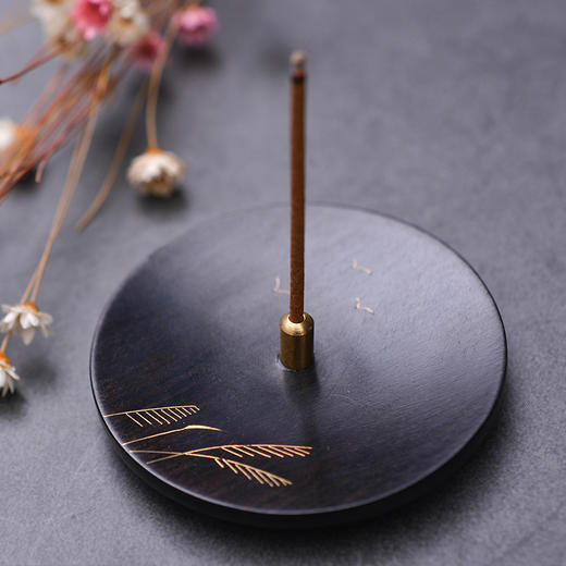 《蒹葭苍苍》紫光檀香插 商品图0