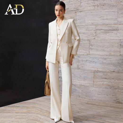 AD高端品牌西装套装女春2026新款高级感马甲微喇裤职业穿搭一整套 商品图0
