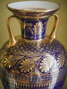 独角鹿西洋古董1845年法国御窑塞弗尔签名出品手绘描金棕榈叶纹主题双耳方底座伊特鲁利亚对瓶 商品缩略图4
