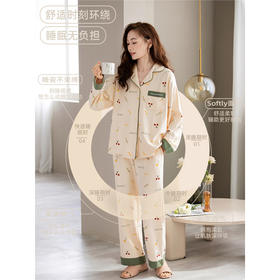 【柔软细腻❗亲肤透气】纯棉睡衣女款春秋季新款长袖薄款全棉可外穿大码家居服。rg