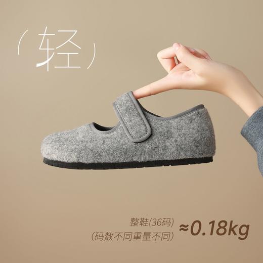 ZHR则则简约魔术贴勃肯鞋女春秋款百搭舒适懒人一脚蹬玛丽珍女鞋 商品图5