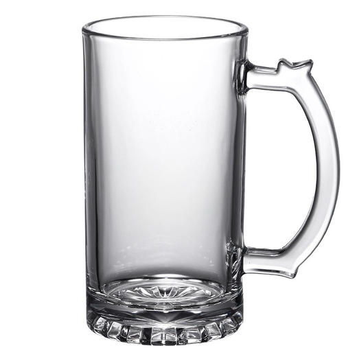 一凡光面玻璃啤酒杯带把 商品图1