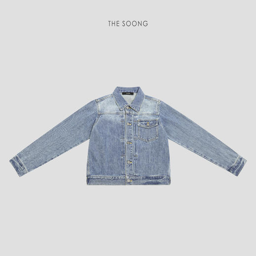 THESOONG\春季新品牛仔外套女时尚复古夹克短款上衣HBWT7357 商品图7