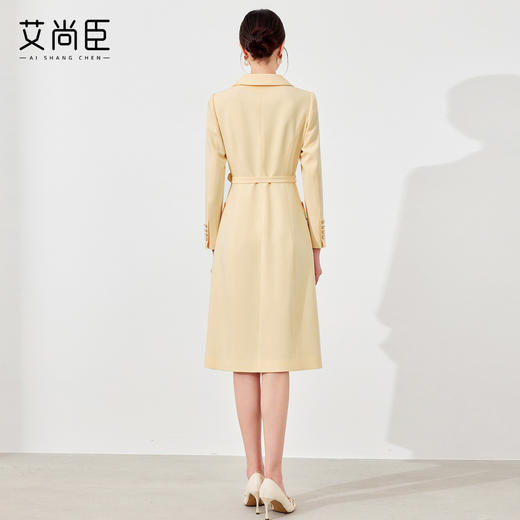 艾尚臣长袖连衣裙女秋季正式场合端庄优雅职业装气质通勤西装裙 商品图4
