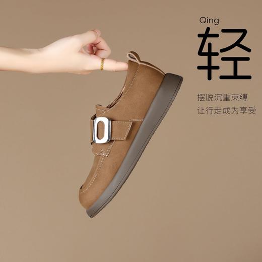 ZHR复古魔术贴搭扣乐福鞋女2026新款时尚百搭轻便通勤勃肯风单鞋 商品图6