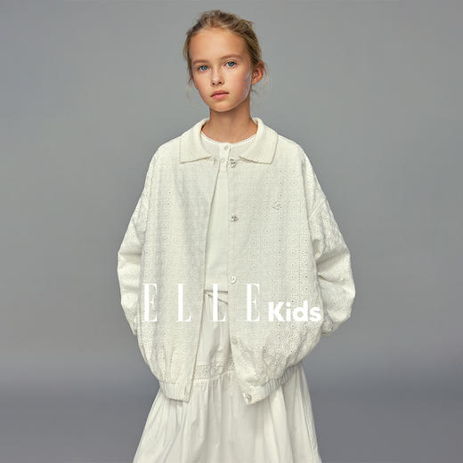 💕春3童装棉布花朵绣花法式宽松休闲外套 商品图0