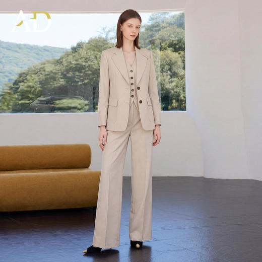 AD高端品牌西装套装女春季2026新款高级感正式场合西服马甲一整套 商品图0