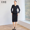 艾尚臣藏青色西装套装女2026新款春季职业装收腰显瘦轻熟风两件套 商品缩略图1