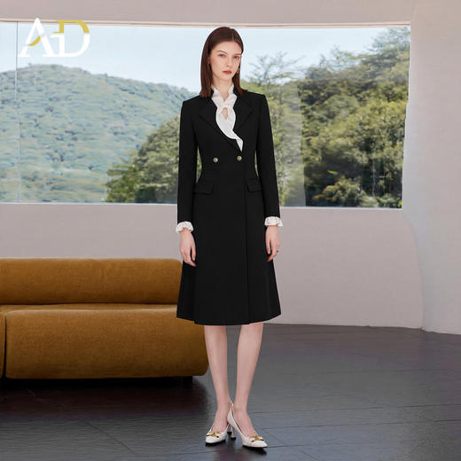 AD高端精致连衣裙女春2026新款今年流行爆款高知得体早春黑色裙子 商品图1