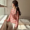 Triuuchu | 阳光海岸条纹慵懒T 粉系泡泡感撞色纹 质感/舒适/百搭 轻松出门凹造型 #5151 商品缩略图0
