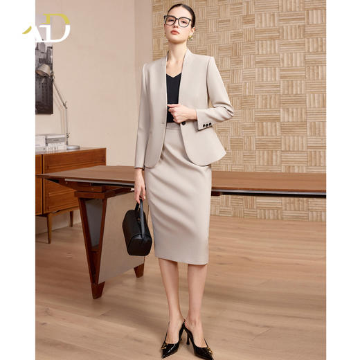 AD高端精致西装套装女春季2026新款爆款高级感正式场合两件套裙子 商品图1