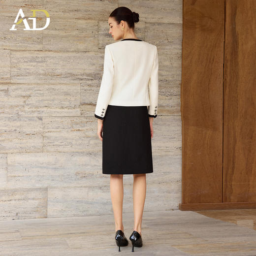 AD时尚通勤上班西装套装春季长袖西服外套女2026新款气质两件套裙 商品图4
