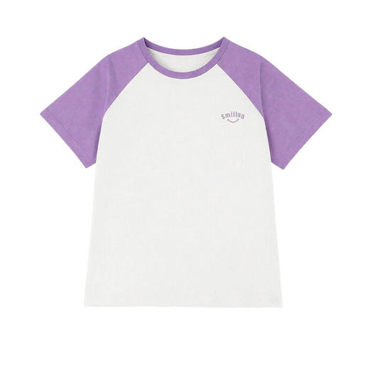 笛莎/Deesha 2026年夏季新款女童中大童插肩袖撞色T恤 商品图4